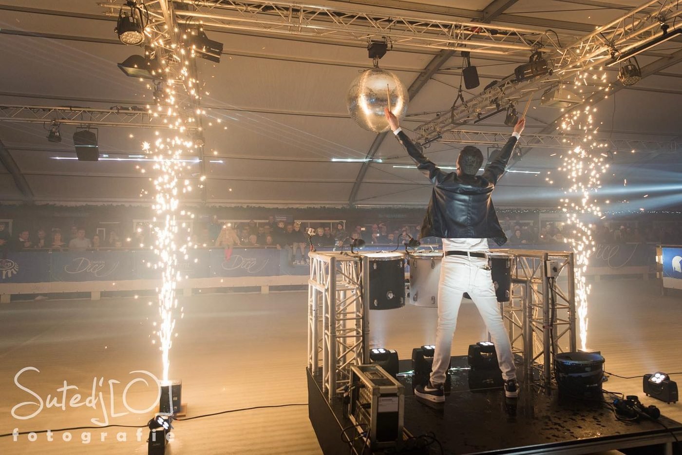 Special effects tijdens een AquaDrums show
