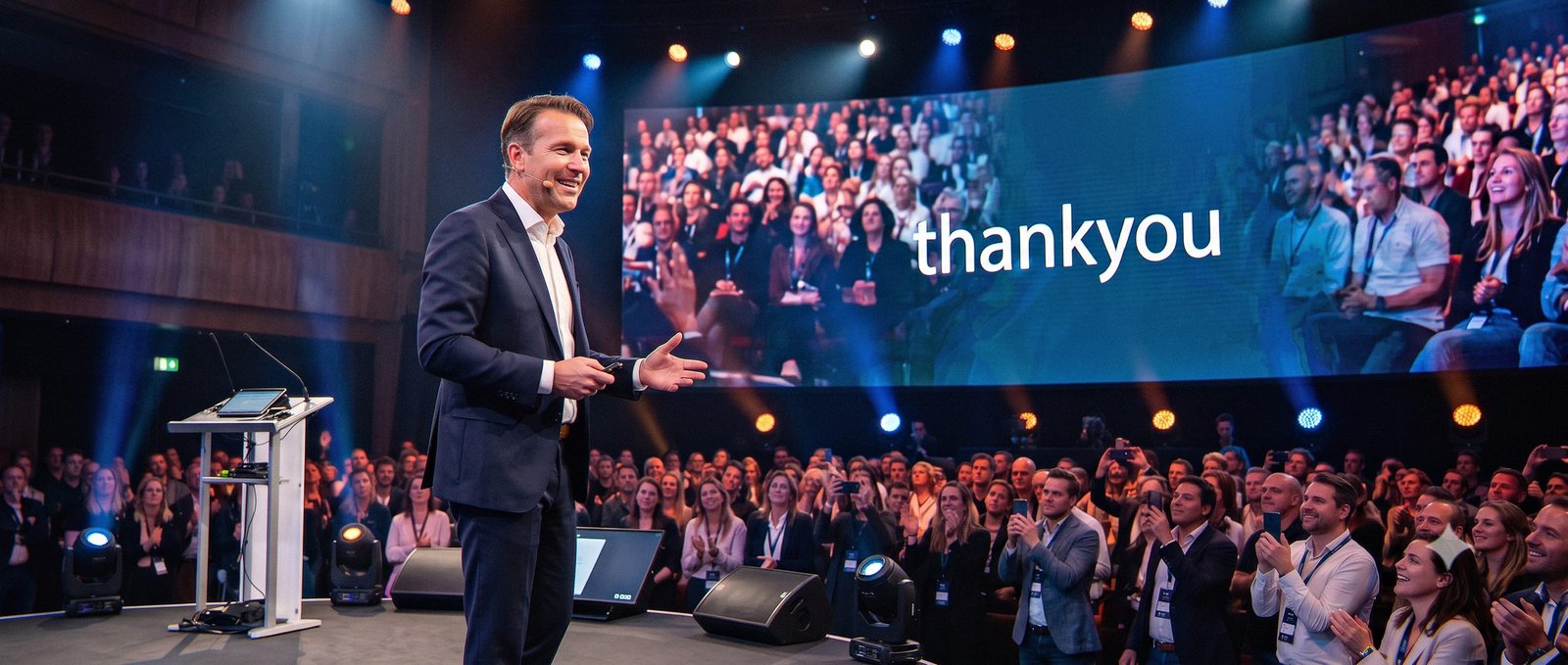 MasterTalk — keynote-spreker op het podium
